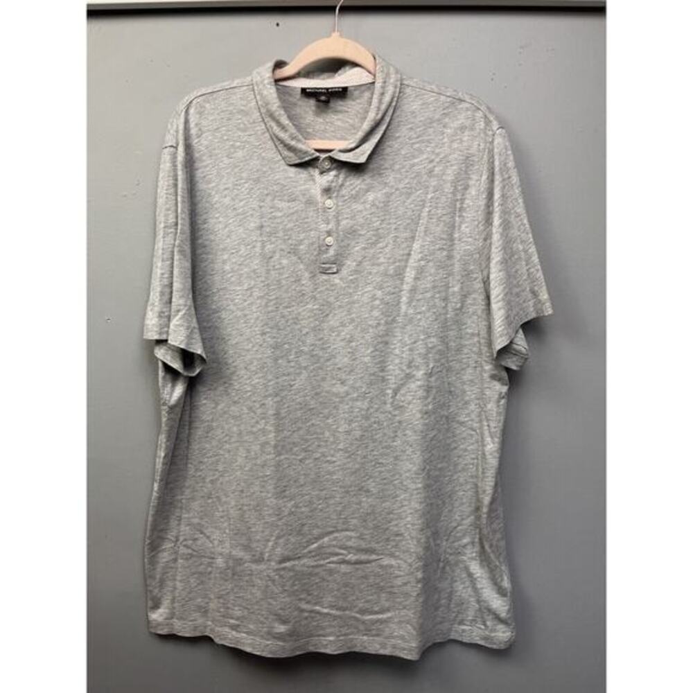 Michael Kors Polo Shirt Men's Size 2XL Gray Short Sleeves‎ Casual Golf
